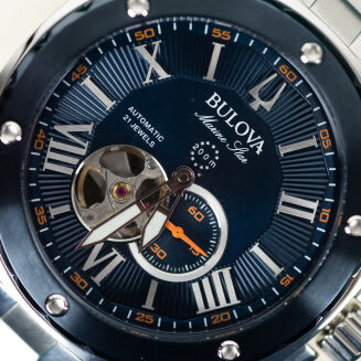 Bulova Marine Star Automatic Open-Heart 98A302 45mm NOWY Full Set Gwarancja 6 lat do 05.08.2031 - 3