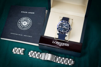 Longines HydroConquest L3.841.4.96.6 2019 r 44mm FV Marża Bransoleta + Guma Full Set - 12