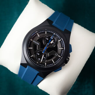 Bulova Maquina Chronograph 98B380 46mm NOWY Full Set Gwarancja 6 lat do 05.08.2031 Granatowy/Czarny - 3
