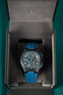 Bulova Maquina Chronograph 98B380 46mm NOWY Full Set Gwarancja 6 lat do 05.08.2031 Granatowy/Czarny - 11